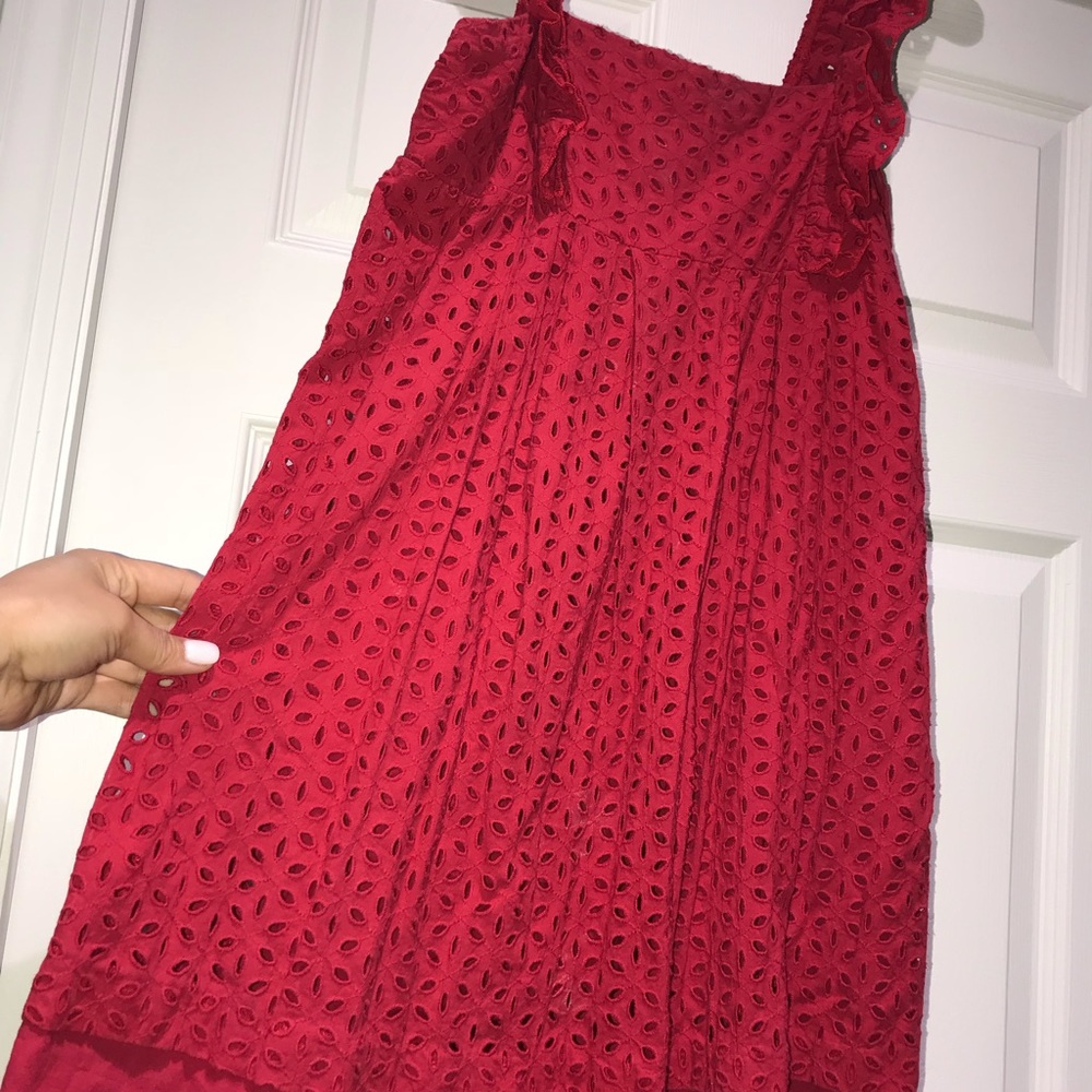 Red mini dress